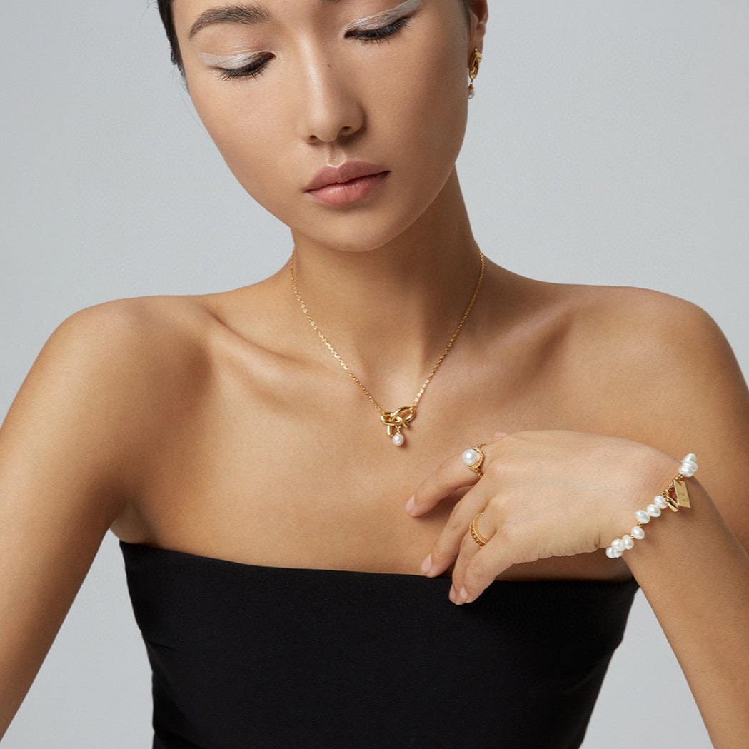 Love Heart Bow -18kGold Silver