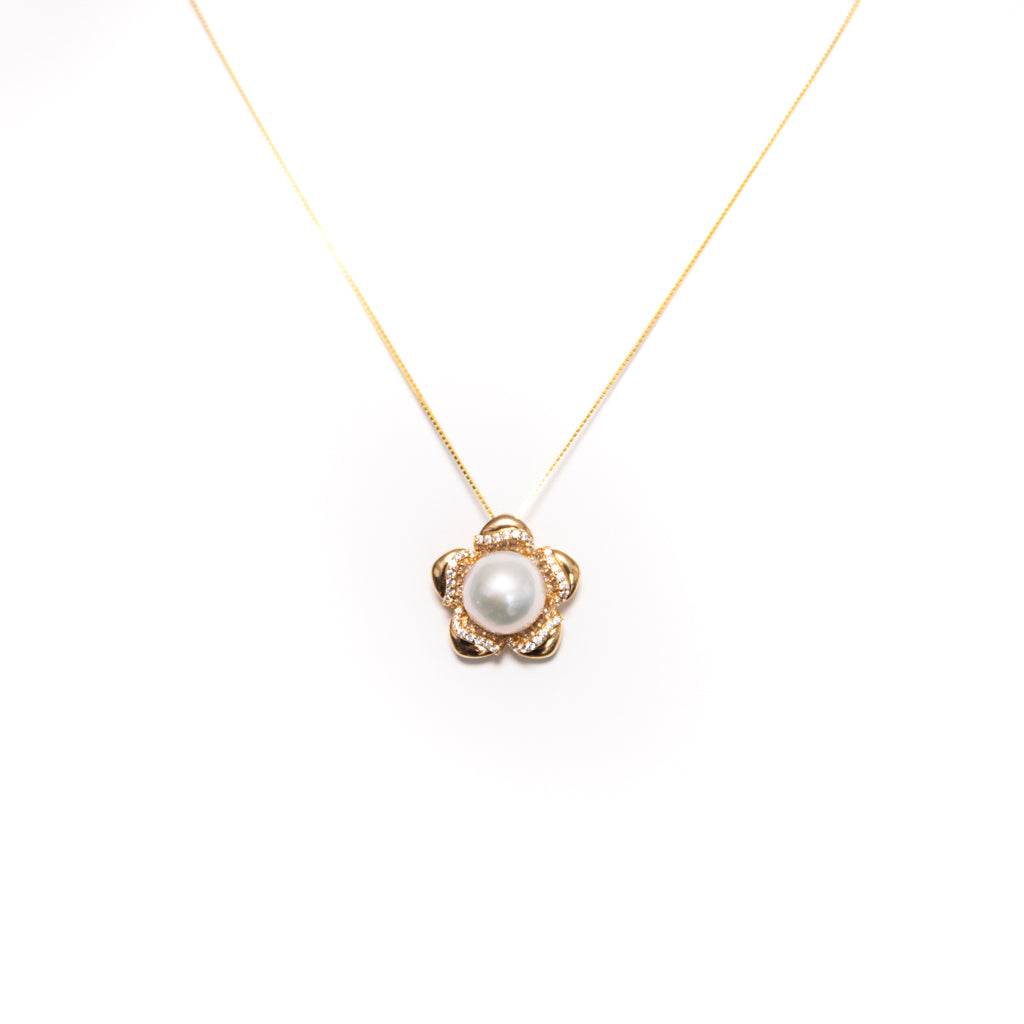 Cherry Blossom AAA White Pearl Pendant