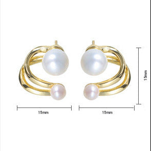 Unique Two-way Wear Pearl Stud Earrings