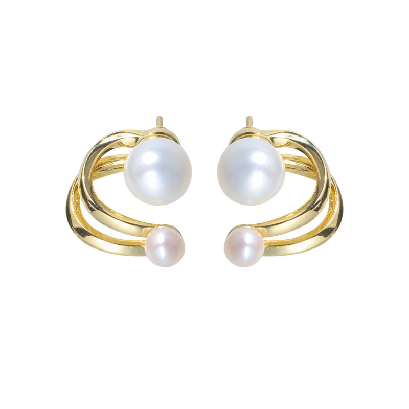 Unique Two-way Wear Pearl Stud Earrings