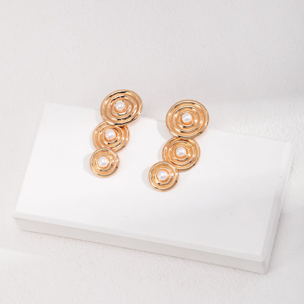 Lucky Target Circle Earrings- 18k gold on silver
