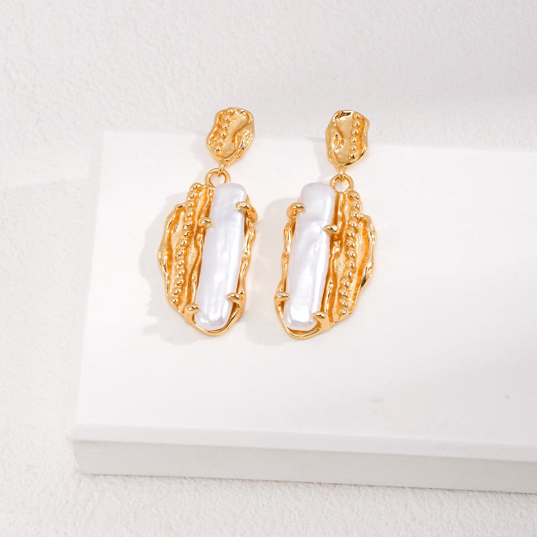 Antique Royal Long Baroque Pearl Earrings