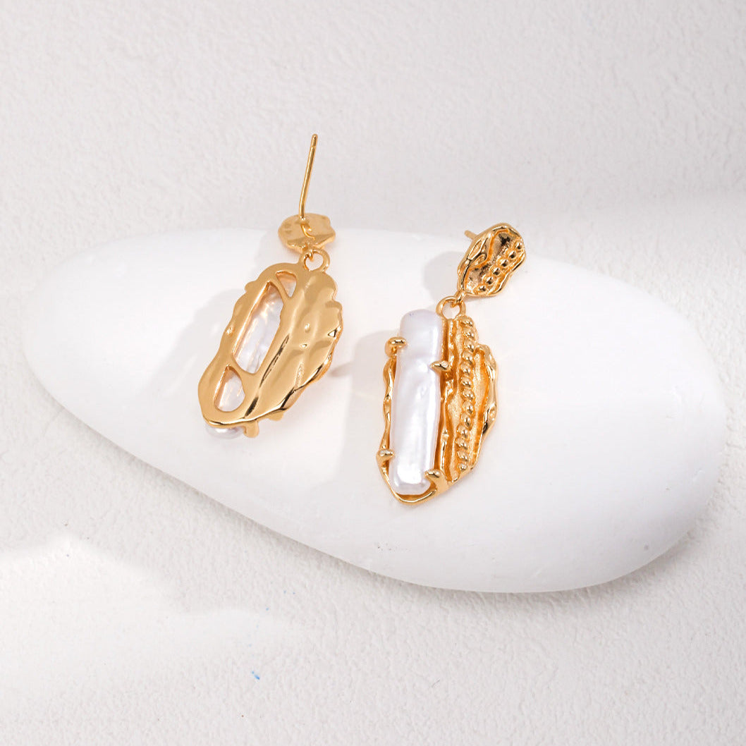 Antique Royal Long Baroque Pearl Earrings