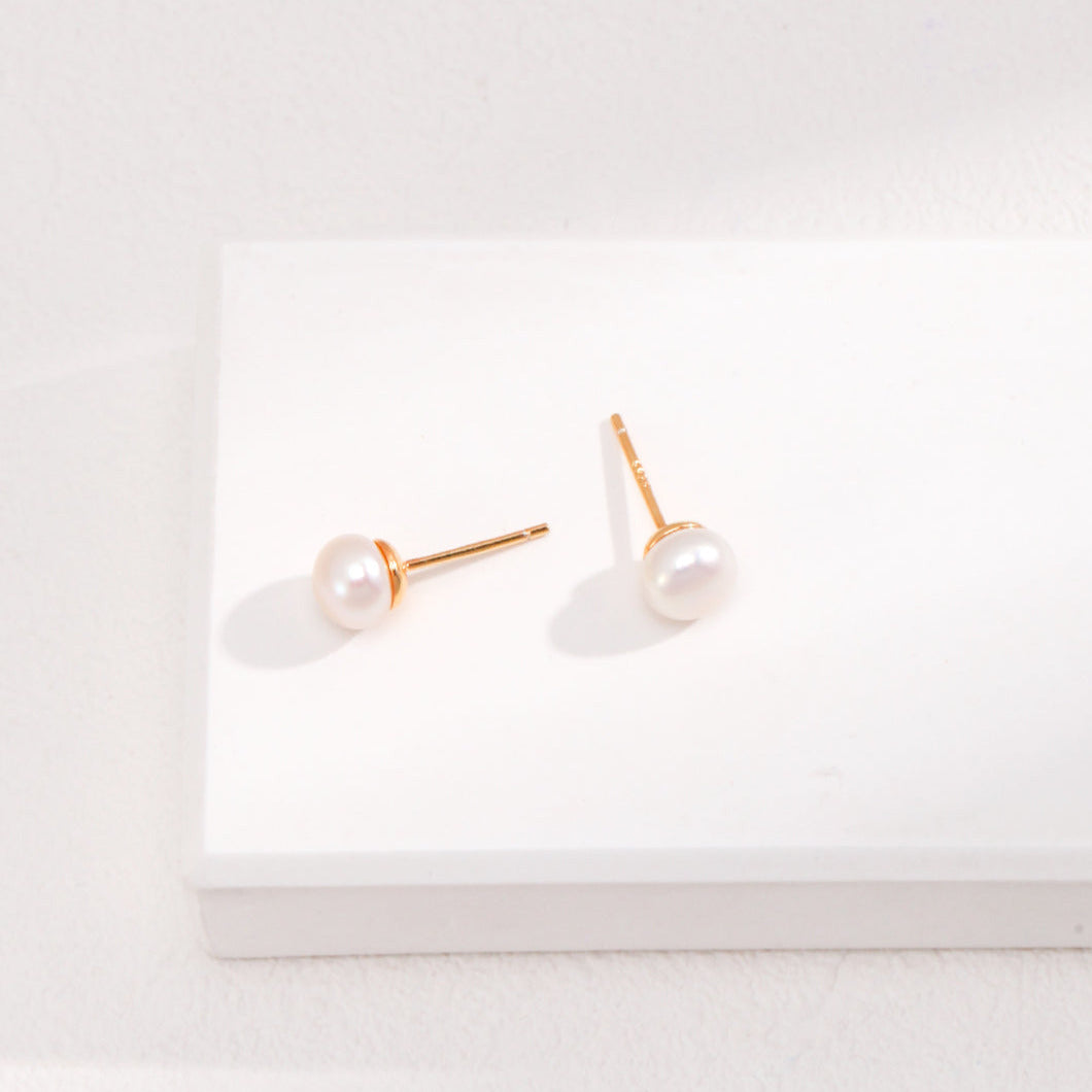 Tassel Pearl Earrings- 18k gold on silver