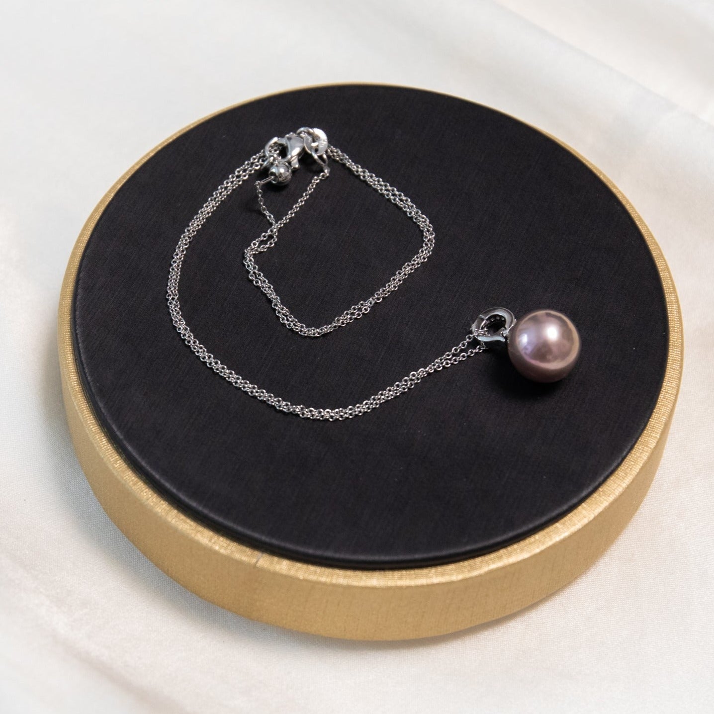 11-12mm Round Purple Pearl Pendant