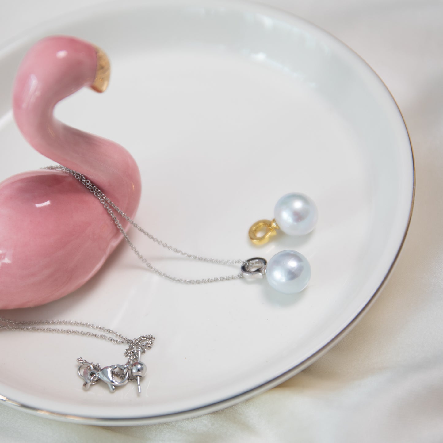 11-12mm Edison Pearl Pendant-Cool-Color luster