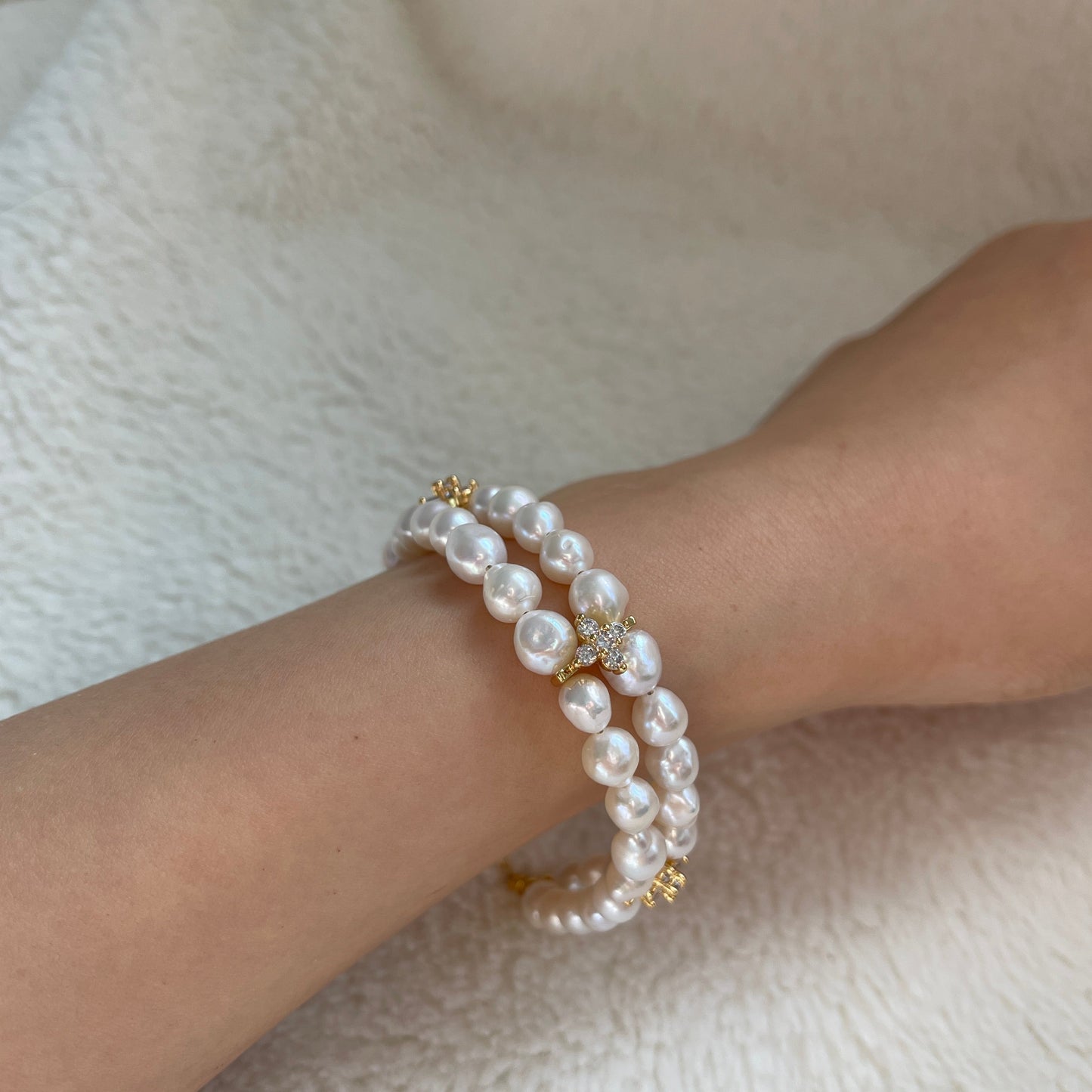 Four-leaf Clover Baroque Bracelet