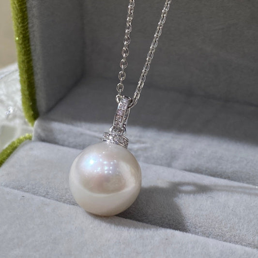 [Simpearl Signature] AAAA 15mm Freshwater Pearl Pendant(Silver)