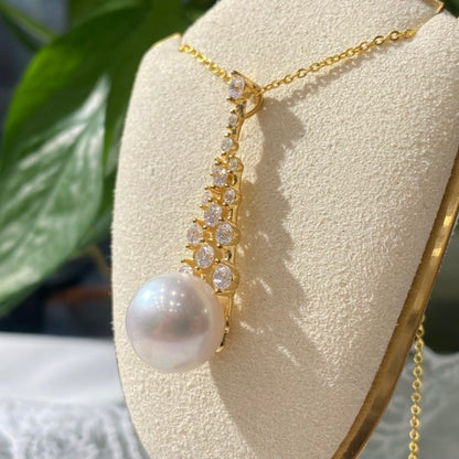Queen Crown Pearl Necklace- AAAA 14mm Freshwater