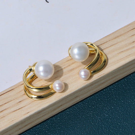 Unique Two-way Wear Pearl Stud Earrings