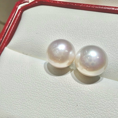 Classic Freshwater Pearl Stud Earrings,, 10–11mm featuring 10–11mm white freshwater pearl