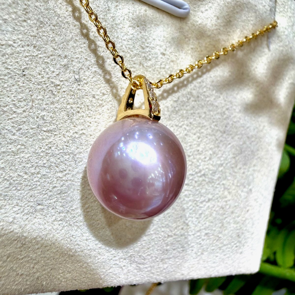 Manta Pink Gold Pearl Necklace, 12–13mm featuring 12–13mm manta pink freshwater edison pearl