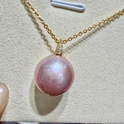 Manta Pink Gold Pearl Necklace, 12–13mm featuring 12–13mm manta pink freshwater edison pearl