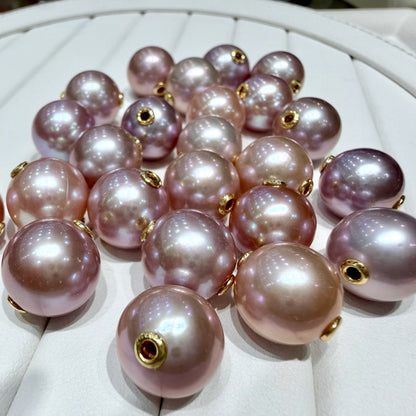 Manta Pink Edison Pearl Slider Necklace,, 12–13mm featuring 12–13mm manta pink freshwater edison pearl