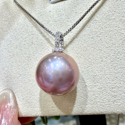 Large Manta Pink Freshwater Pearl Necklace, 14–15mm featuring 14–15mm manta pink freshwater edison pearl