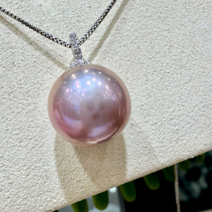 Large Manta Pink Freshwater Pearl Necklace, 14–15mm featuring 14–15mm manta pink freshwater edison pearl