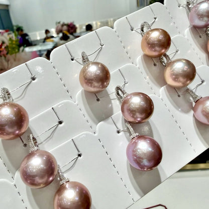 Large Manta Pink Freshwater Pearl Necklace, 14–15mm featuring 14–15mm manta pink freshwater edison pearl