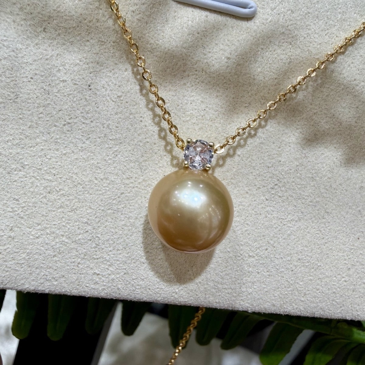 Golden Diana Freshwater Pearl Necklace, 11–12mm featuring 11–12mm gold freshwater pearl