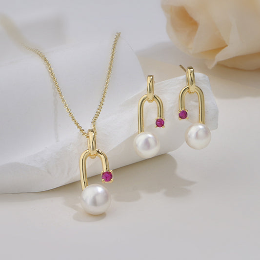 U-Shape Minimalist Stud Earrings/Necklace