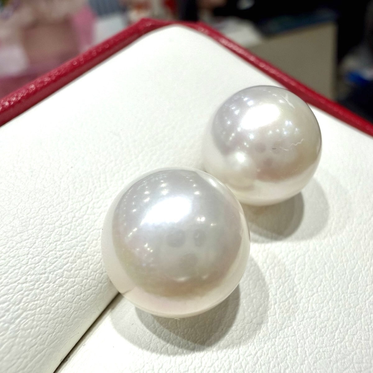 Statement Freshwater Pearl Stubs Earings,, 12–13mm featuring 12–13mm white freshwater pearl