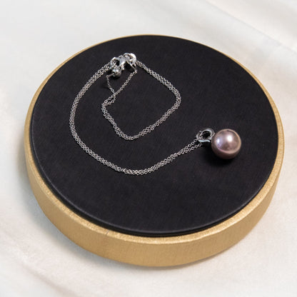  11-12mm Round Purple Pearl Pendant