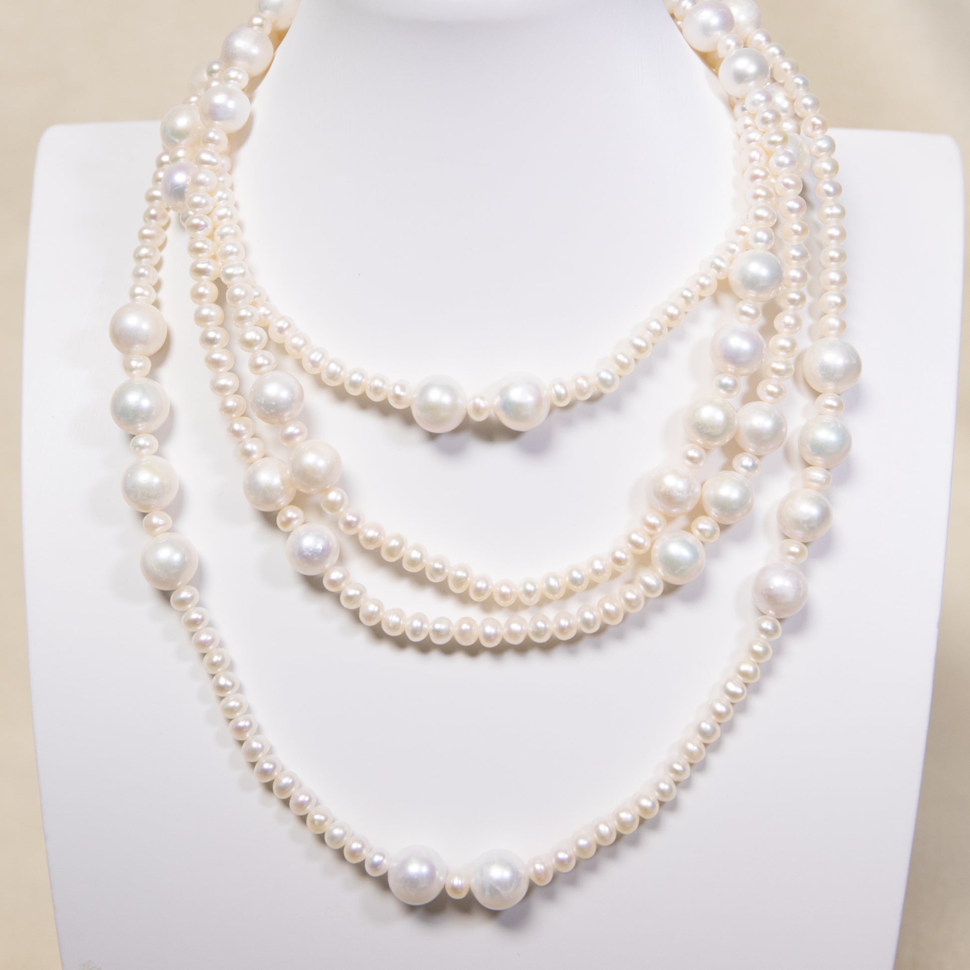 French Lady Rope Long Freshwater Pearl Necklace