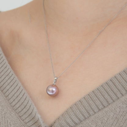 [Simpearl Signature] 11-12mm Round Purple Pearl Pendant