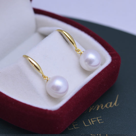 [Simpearl Signature] Simple Earrings Dangle 11mm Freshwater Pearl